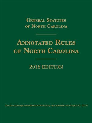 cover image of Annotated Rules of North Carolina